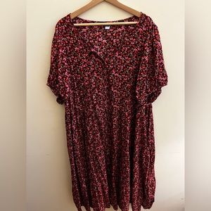 Old Navy NWOT Floral Puff Sleeve Midi Dress